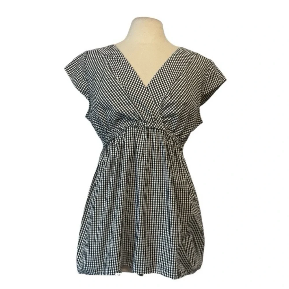 SOLD Motherhood Materntiy Gingham Top size Medium - Picture 1 of 8